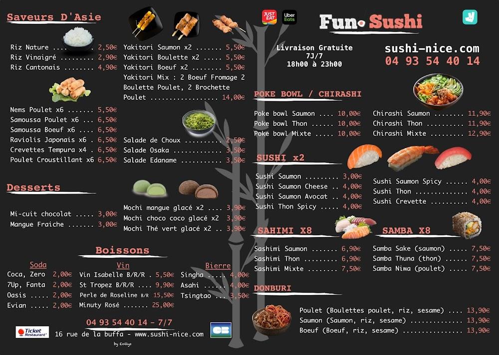 Fun Sushi Nice - Menu Image 1